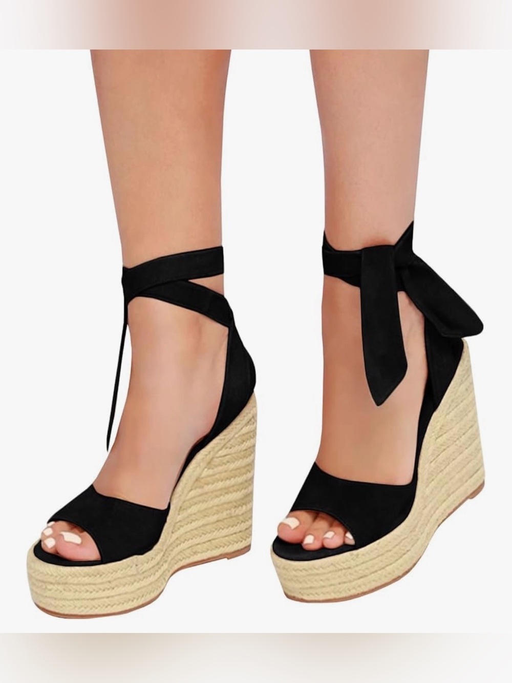 Fashare Espadrilles Wedges Sandals Heels/Size 5.5